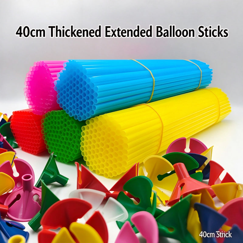 Printed latex balloon 40cm thickened extra-long plastic holder stick