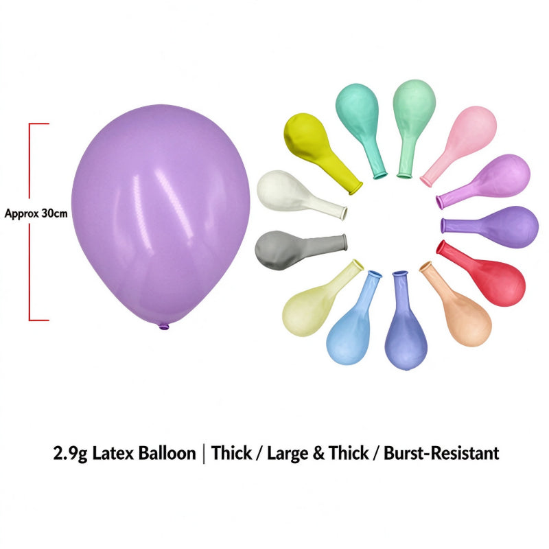 Printed latex balloon 12-inch macaron 2.9g large pastel sphere