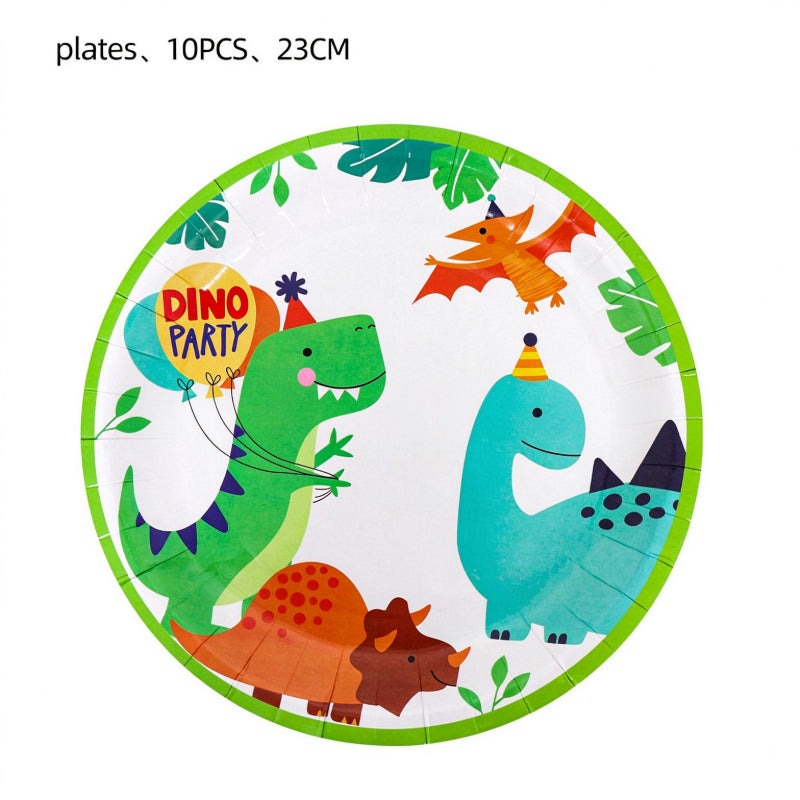 Dinosaur party tableware 9-inch printed dinner paper plate