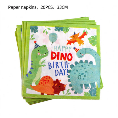 Dinosaur party tableware printed luncheon paper napkins pack