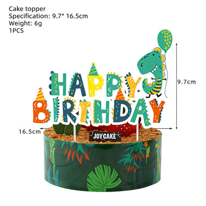 Dinosaur party tableware birthday cake topper centerpiece pick