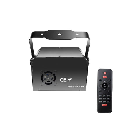 4 in 1 Disco Party Light, RGB UV Starry Sky Laser with Sound Remote Control for Home Wedding Stage DJ Lighting