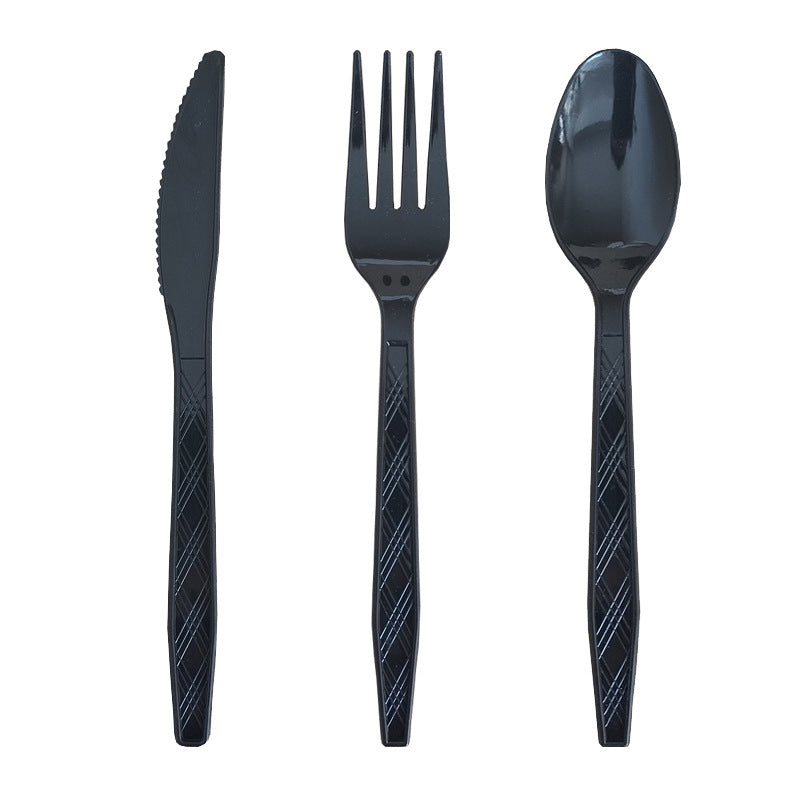 Gold Silver White & Rainbow Disposable Forks Knives Spoons – Party Cutlery Set