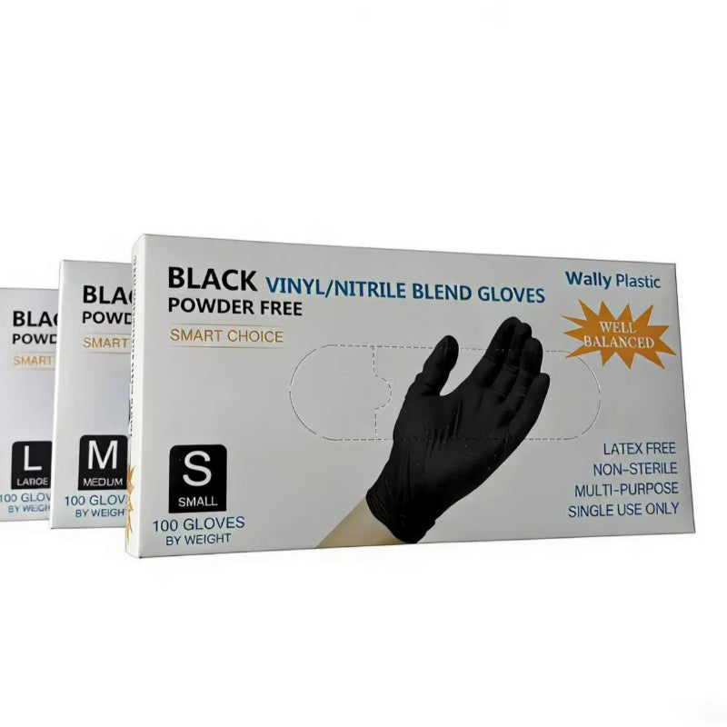 Wholesale Black Disposable Nitrile Gloves, Thick Blend Powder-Free & Latex-Free, Food Grade for Beauty Salon, Tattoo & Automotive
