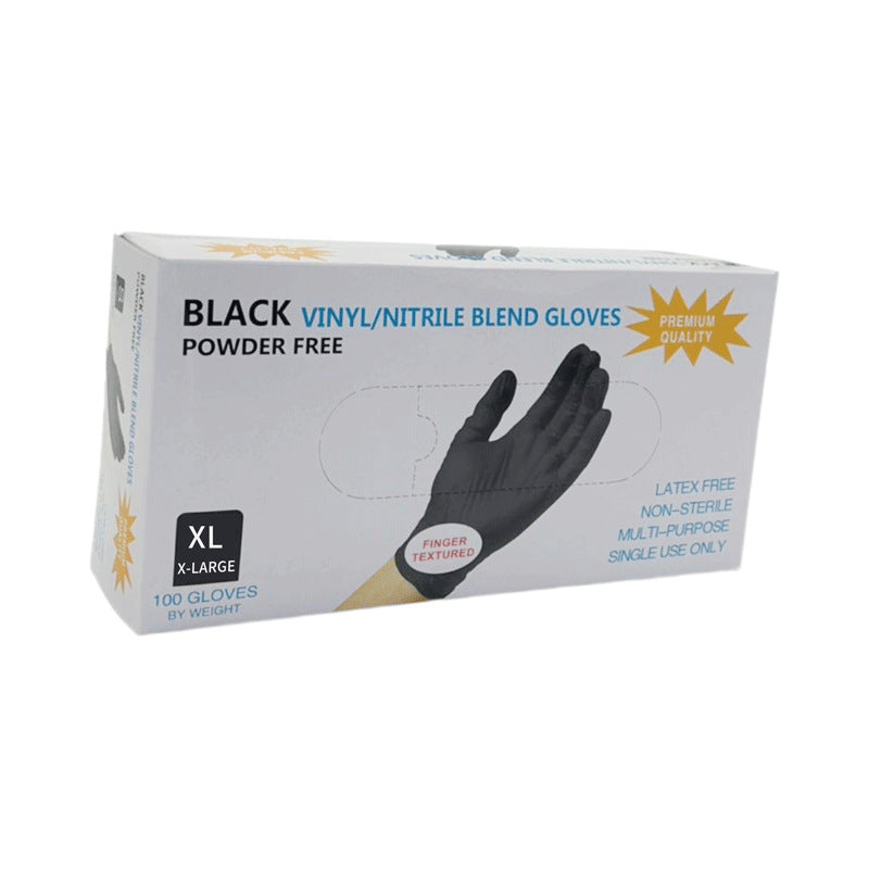 Wholesale Black Disposable Nitrile Gloves, Thick Blend Powder-Free & Latex-Free, Food Grade for Beauty Salon, Tattoo & Automotive