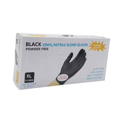 Wholesale Black Disposable Nitrile Gloves, Thick Blend Powder-Free & Latex-Free, Food Grade for Beauty Salon, Tattoo & Automotive