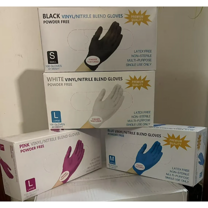 Wholesale Black Disposable Nitrile Gloves, Thick Blend Powder-Free & Latex-Free, Food Grade for Beauty Salon, Tattoo & Automotive