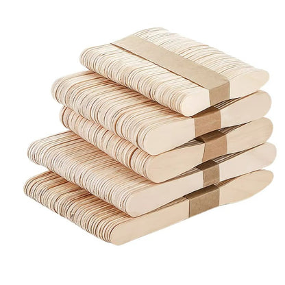Eco-Friendly Disposable Wooden Ice Cream Sticks - Custom Branding Available