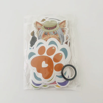 Dog Birthday Banner with Happy Birthday Letters – Paw Print Pet Party Bunting, Hanging Flag for Puppy’s First Birthday, Photo Prop & Decor