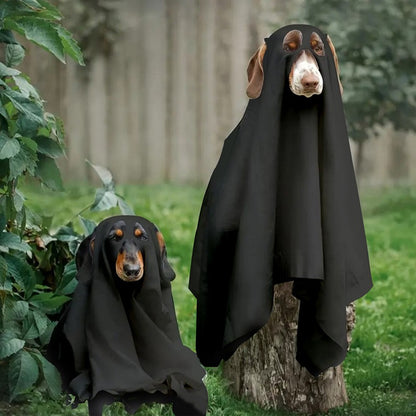 👻 Pet Ghost Costume Cloak | Halloween Dog Cape | Small/Medium Dog Cosplay