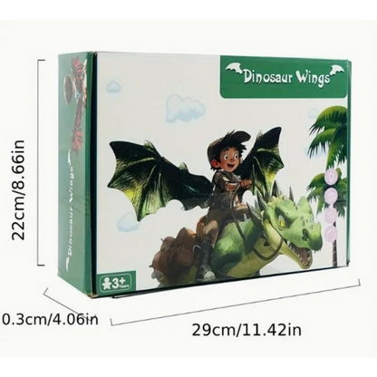 Electric LED dinosaur wings green box and package dimensions