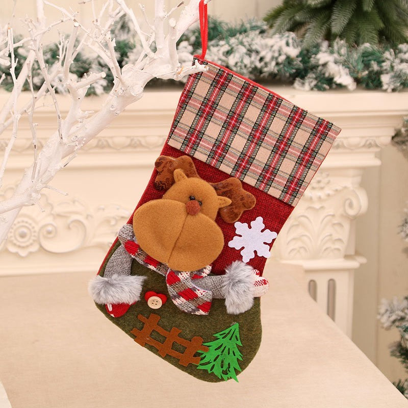 Christmas Stocking & Gift Bag Set – Small Stocking Ornaments for Tree Hanging Decor, Holiday Pouch for Candy & Presents