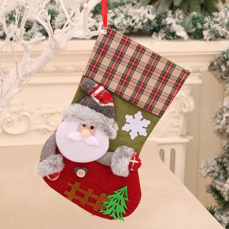 Christmas Stocking & Gift Bag Set – Small Stocking Ornaments for Tree Hanging Decor, Holiday Pouch for Candy & Presents