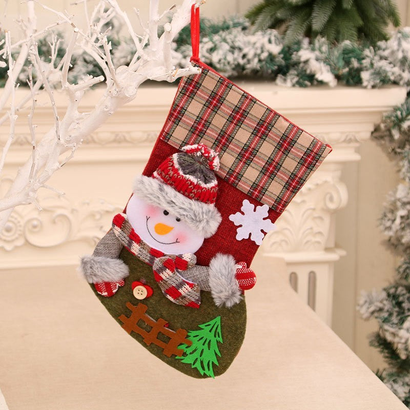 Christmas Stocking & Gift Bag Set – Small Stocking Ornaments for Tree Hanging Decor, Holiday Pouch for Candy & Presents