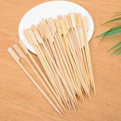 Japanese Teppo BBQ Skewers - Natural Bamboo Paddle Skewers for Yakitori & Grilling