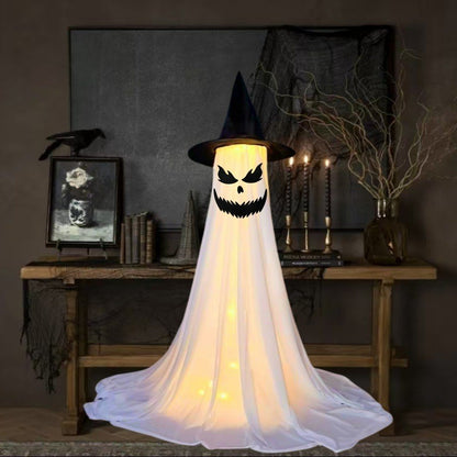 Halloween Inflatable Ghost Decoration | Outdoor Yard Standing Ghost | 120-165cm (Water Column/Tripod, Balloon/Plastic Head, Battery Box/Remote Control, 16+ Facial Expressions)