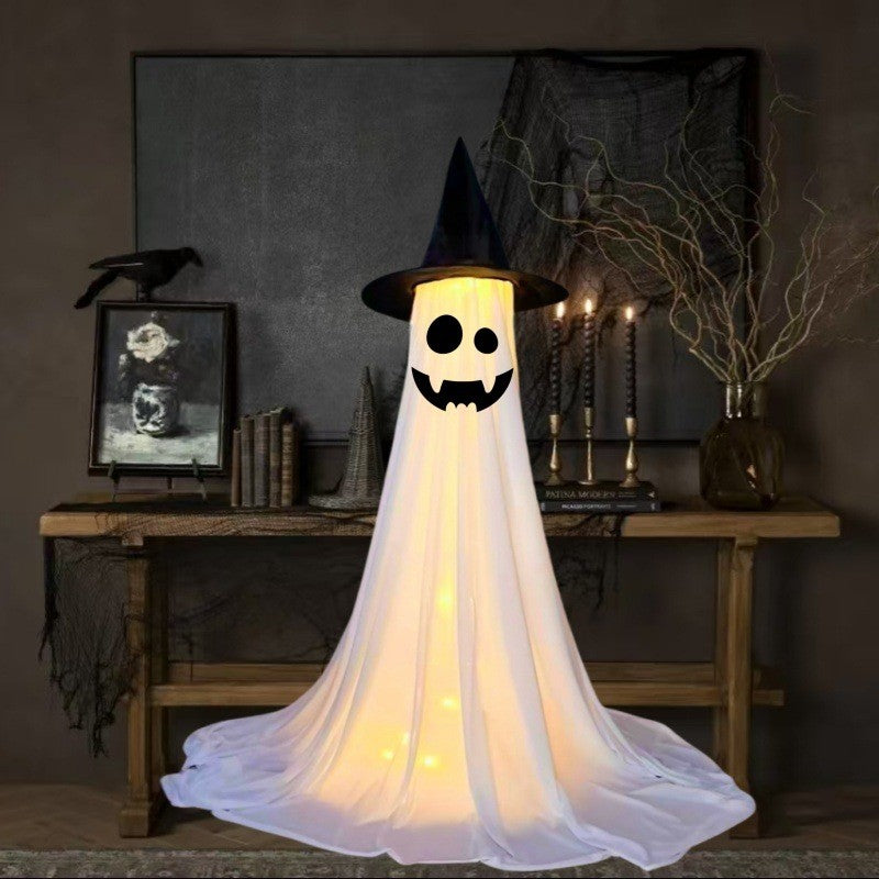 Halloween Inflatable Ghost Decoration | Outdoor Yard Standing Ghost | 120-165cm (Water Column/Tripod, Balloon/Plastic Head, Battery Box/Remote Control, 16+ Facial Expressions)