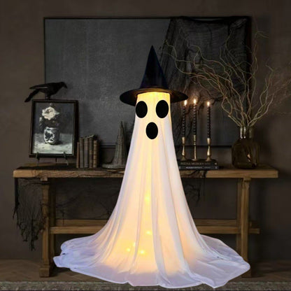 Halloween Inflatable Ghost Decoration | Outdoor Yard Standing Ghost | 120-165cm (Water Column/Tripod, Balloon/Plastic Head, Battery Box/Remote Control, 16+ Facial Expressions)