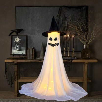 Halloween Inflatable Ghost Decoration | Outdoor Yard Standing Ghost | 120-165cm (Water Column/Tripod, Balloon/Plastic Head, Battery Box/Remote Control, 16+ Facial Expressions)