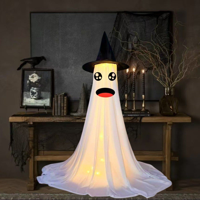 Halloween Inflatable Ghost Decoration | Outdoor Yard Standing Ghost | 120-165cm (Water Column/Tripod, Balloon/Plastic Head, Battery Box/Remote Control, 16+ Facial Expressions)