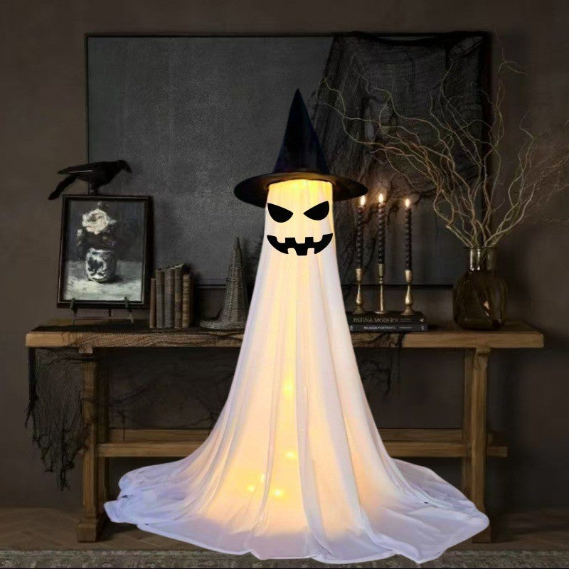 Halloween Inflatable Ghost Decoration | Outdoor Yard Standing Ghost | 120-165cm (Water Column/Tripod, Balloon/Plastic Head, Battery Box/Remote Control, 16+ Facial Expressions)