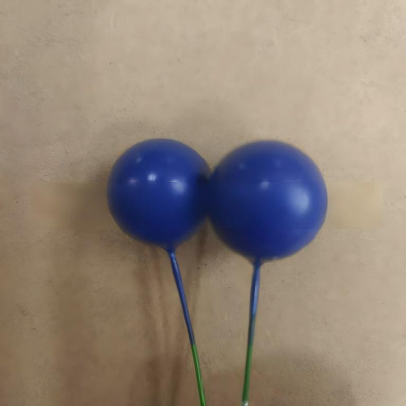 Foam ball cake topper royal blue finish sphere picks with insertion wire