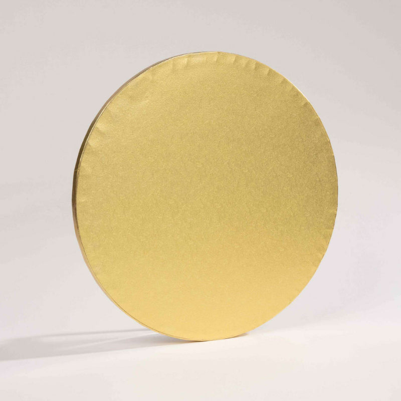 Round cake drum - Embossed gold foil finish