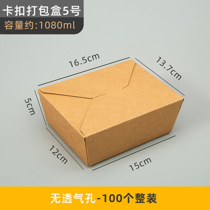 Fold-top food box #5 1080ml solid non-vented lid