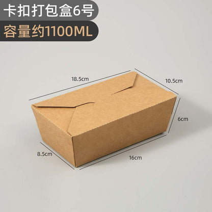 Fold-top food box #6 1100ml solid non-vented lid