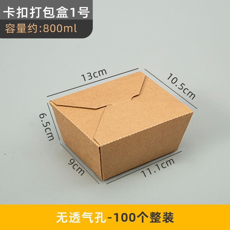Fold-top food box #1 800ml solid non-vented lid