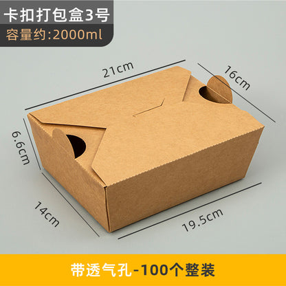 Fold-top food box #3 2000ml with steam vents