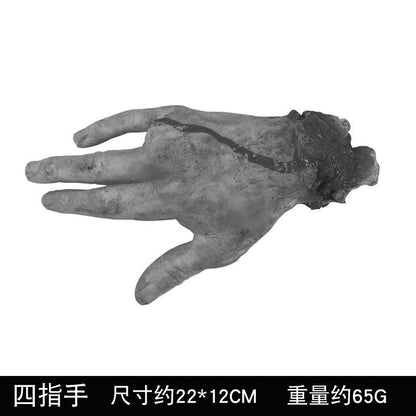 Haunted House Prop Set – Fake Severed Hand, Bloody Foot & Simulated Heart for Escape Room, Bar & Halloween Prank Decor