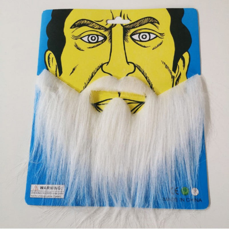 Halloween Fake Mustache & Beard Set – Costume Facial Hair for Adults, Funny Photo Booth Prop, Masquerade Party Supplies