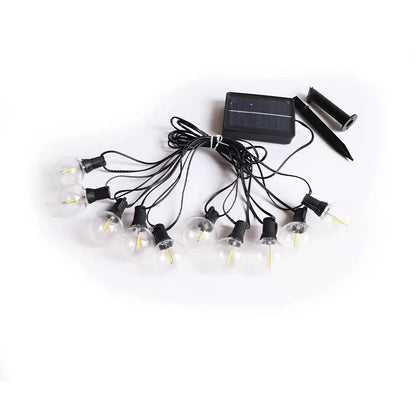 G40 Outdoor Fairy Lights 25 Bulbs, Waterproof LED String Lights for Christmas Halloween Party Camping Decor, EU/US Plug