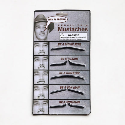 Halloween Fake Mustache & Beard Set – Costume Facial Hair for Adults, Funny Photo Booth Prop, Masquerade Party Supplies