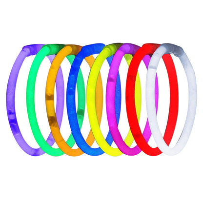 100 Pcs 8" Glow Sticks Bulk Party Pack, Neon Light Up Bracelets & Necklaces with Connectors for Concert, Halloween & Birthday