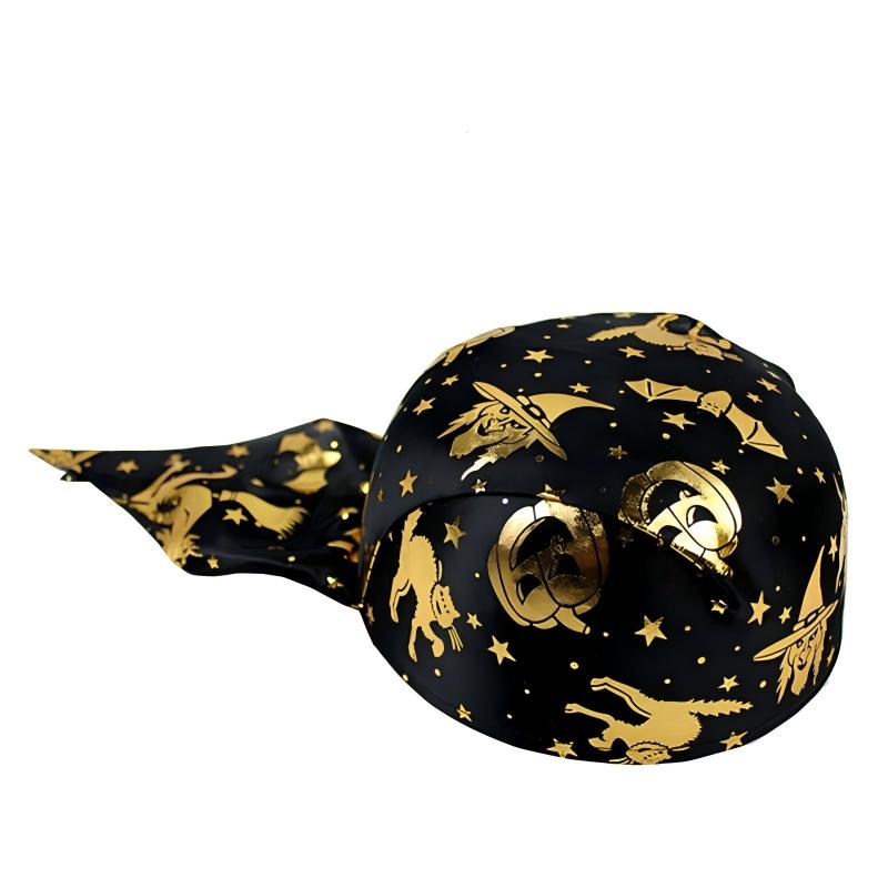 Pirate Captain Hat & Zorro Hat – Halloween Costume Accessory for Adults & Kids (Black Round / Silver/Gold Skull & Pumpkin / Lace Captain / Adult & Kid Sizes)