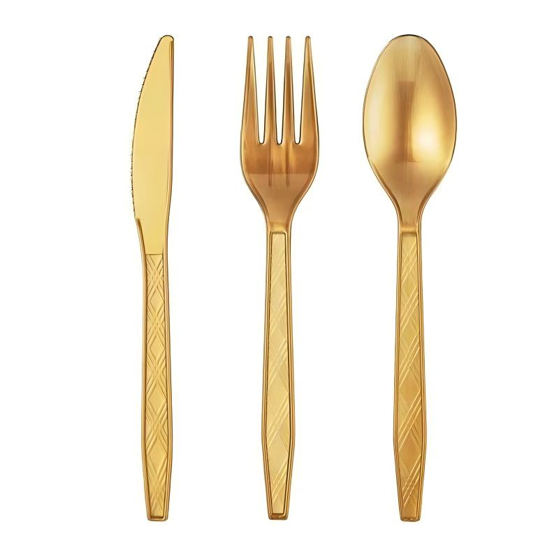 Gold Graduation Party Tableware Set | Disposable Plates, Cups, Napkins & Cutlery | 2026
