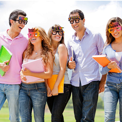 Graduation Party Paper Glasses | 10pcs Photo Booth Props | 2026 Colorful Designs
