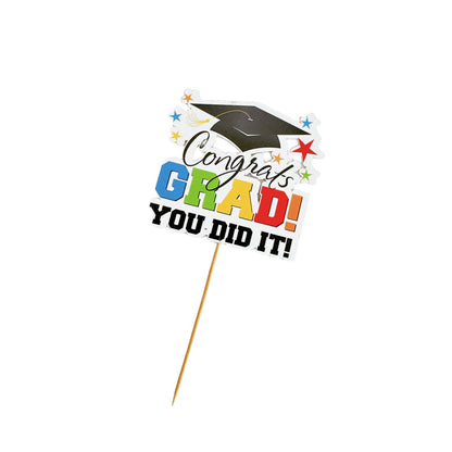 Graduation cake topper mortarboard cap Congrats Grad You Did It