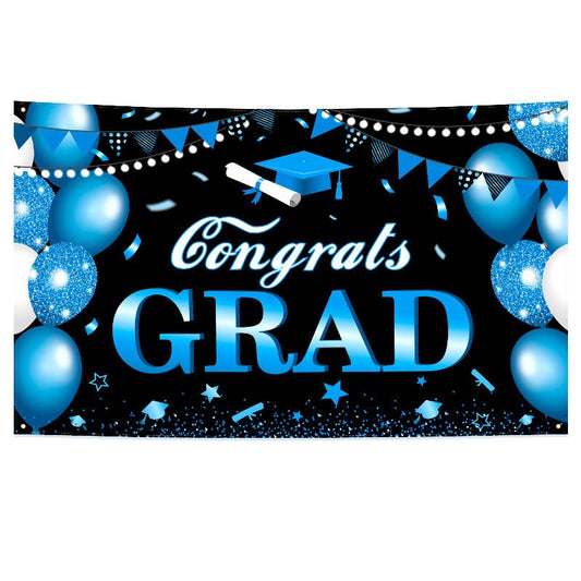 2026 Graduation Banner Backdrop | Customizable Polyester Fabric Banner for Party Decoration