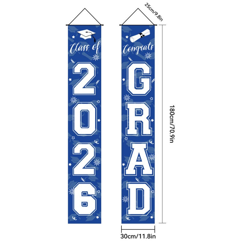 Graduation Couplet Banner Set | 2026 Doorway Decoration & Photo Backdrop