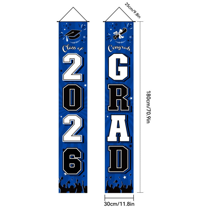 Graduation Couplet Banner Set | 2026 Doorway Decoration & Photo Backdrop