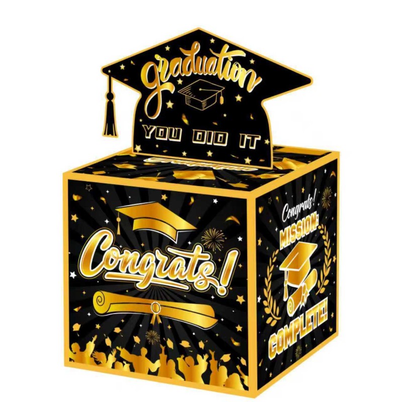 Graduation Money Pull Box | Surprise Gift Box Cash Dispenser | 2026 Party Decoration