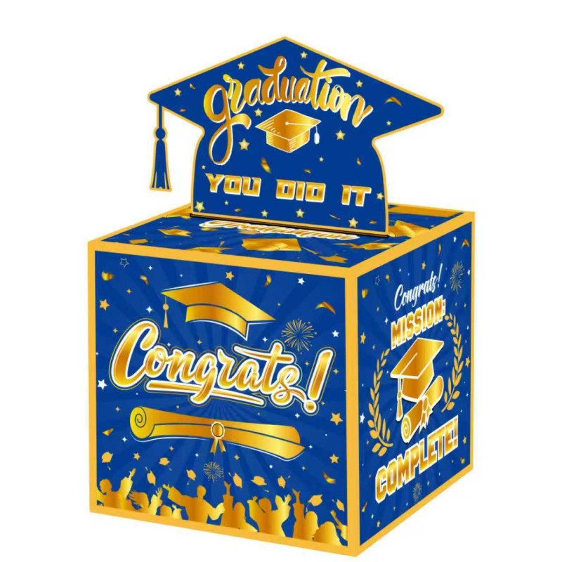 Graduation Money Pull Box | Surprise Gift Box Cash Dispenser | 2026 Party Decoration