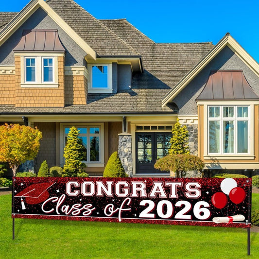 Graduation Photo Backdrop Banner | 100D Polyester Fabric | Custom Sizes & Designs