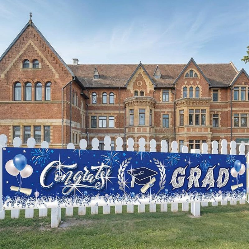 Graduation Photo Backdrop Banner | 100D Polyester Fabric | Custom Sizes & Designs