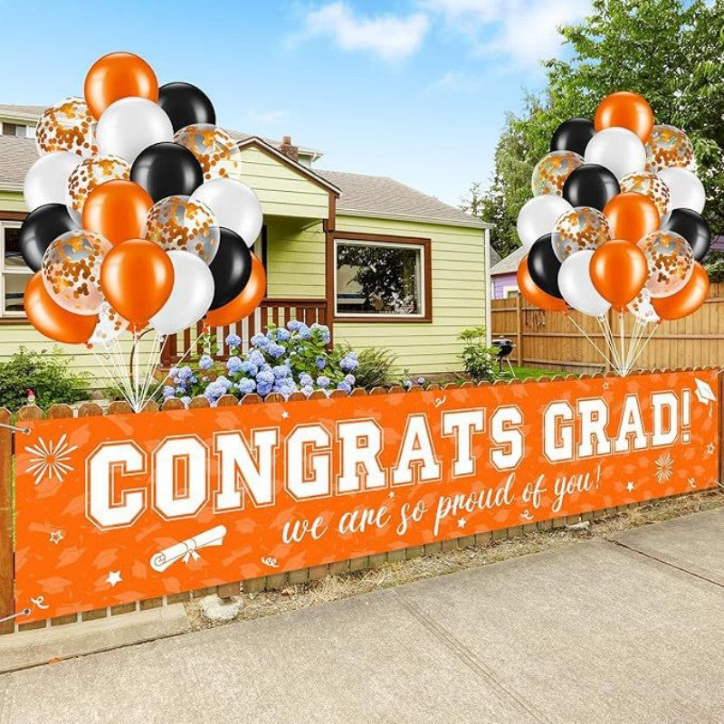 Graduation Photo Backdrop Banner | 100D Polyester Fabric | Custom Sizes & Designs