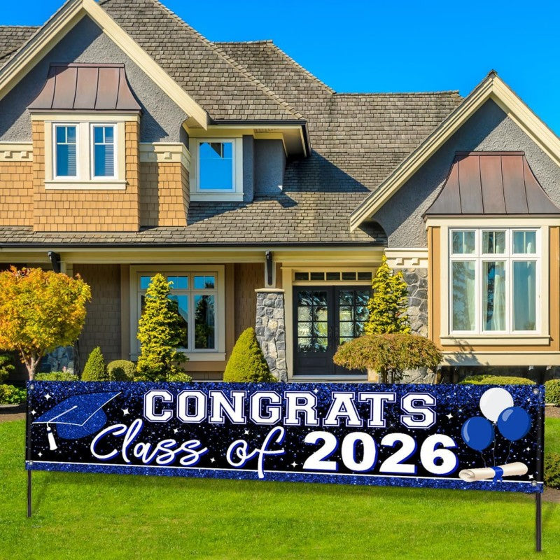 Graduation Photo Backdrop Banner | 100D Polyester Fabric | Custom Sizes & Designs