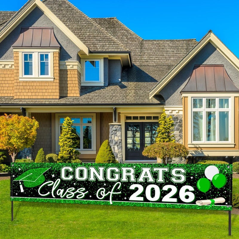 Graduation Photo Backdrop Banner | 100D Polyester Fabric | Custom Sizes & Designs